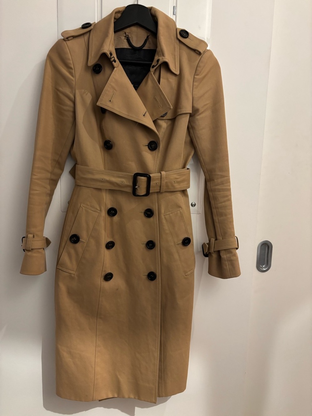 Burberry Prorsum Camel Tan Double-Breasted Trench Coat